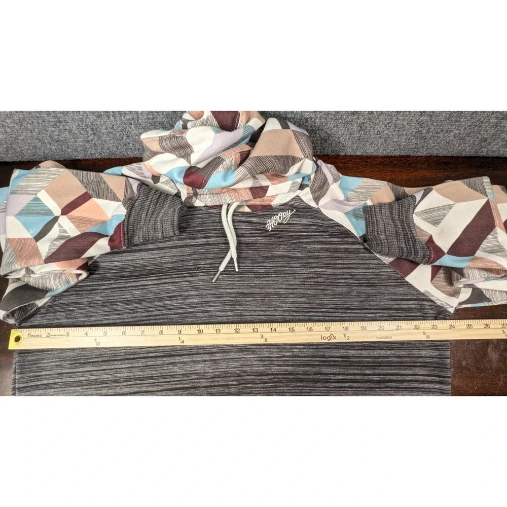 Hooey Hoodie Womens Size XL Gray Summit Space Dye Multicolor Pattern Hoody